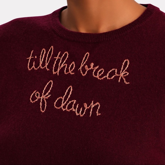 NWT Lingua Franca Till The Break Cashmere Crewneck Sweater - Picture 2 of 7